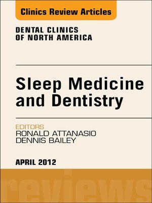 cover image of Sleep Medicine and Dentistry, an Issue of Dental Clinics